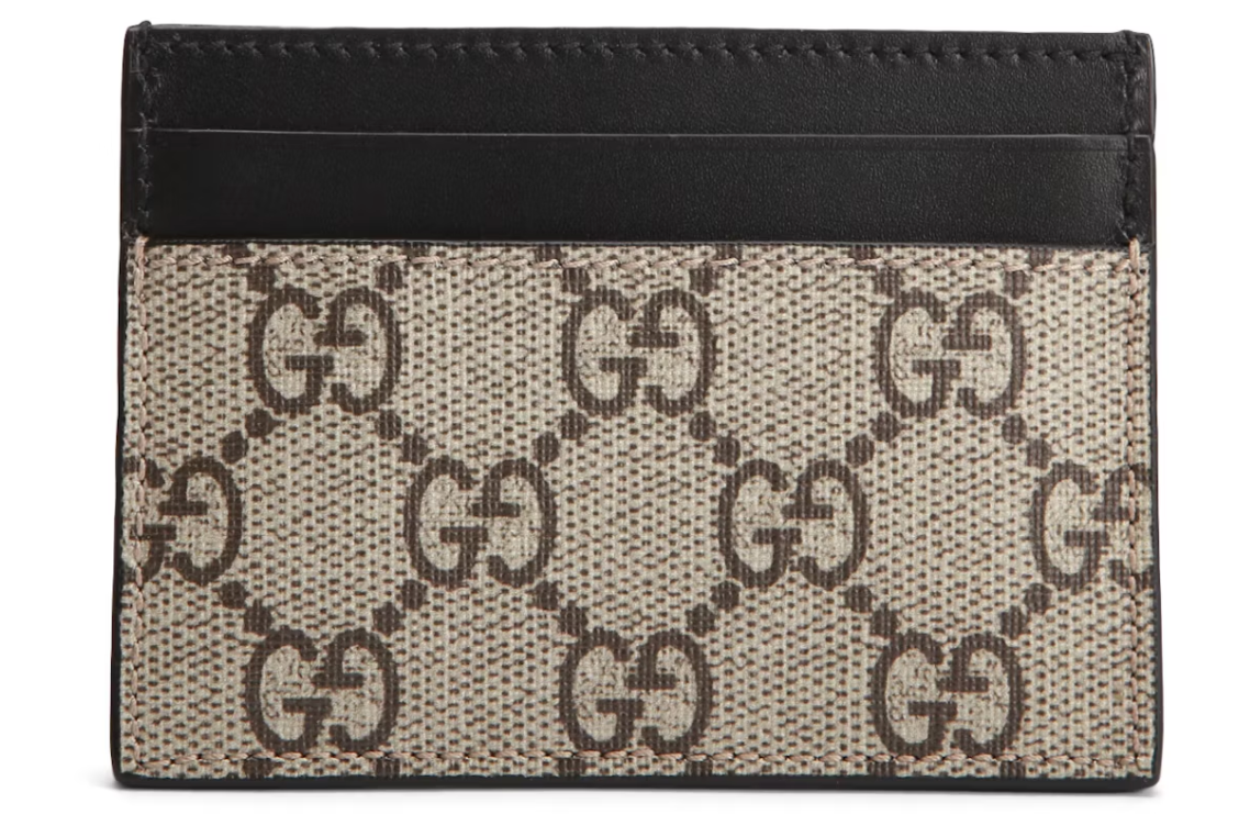 Kingsnake Print GG Supreme Card Case Beige