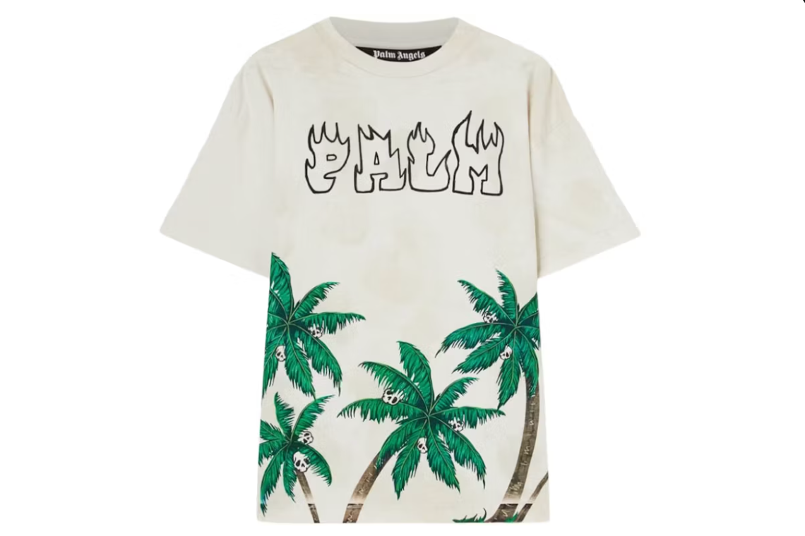 Palm Angels Palms&Skull Vintage T-Shirt White/Green