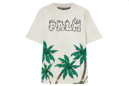 Palm Angels Palms&Skull Vintage T-Shirt White/Green