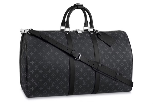 Louis Vuitton Keepall Bandouliere Monogram Eclipse 55 Black/Grey