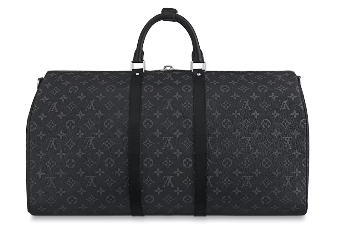 Louis Vuitton Keepall Bandouliere Monogram Eclipse 55 Black/Grey