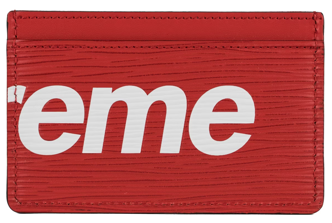 Louis Vuitton x Supreme Porte Carte Simple Epi Red